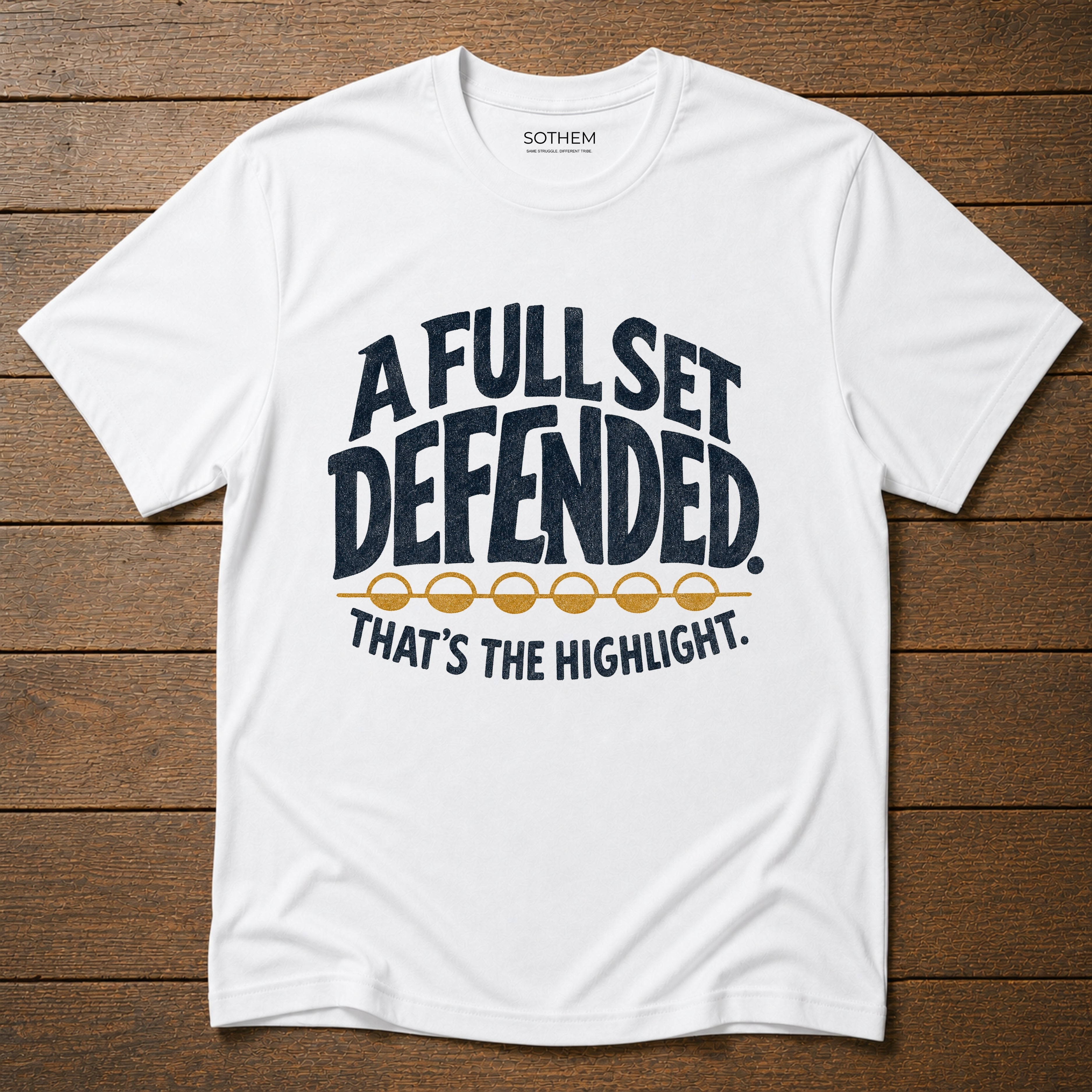 A Full Set Defended League Tee