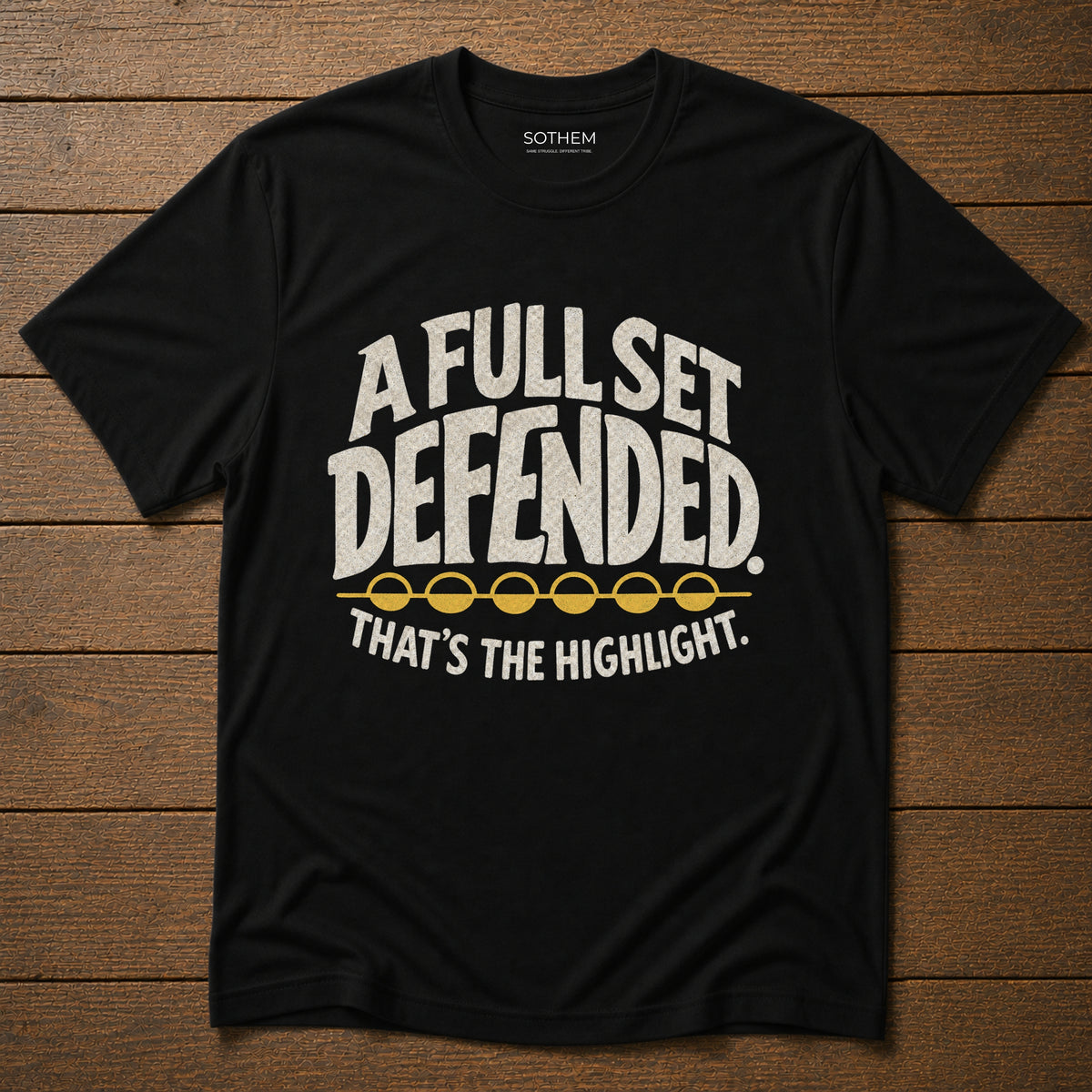 A Full Set Defended League Tee