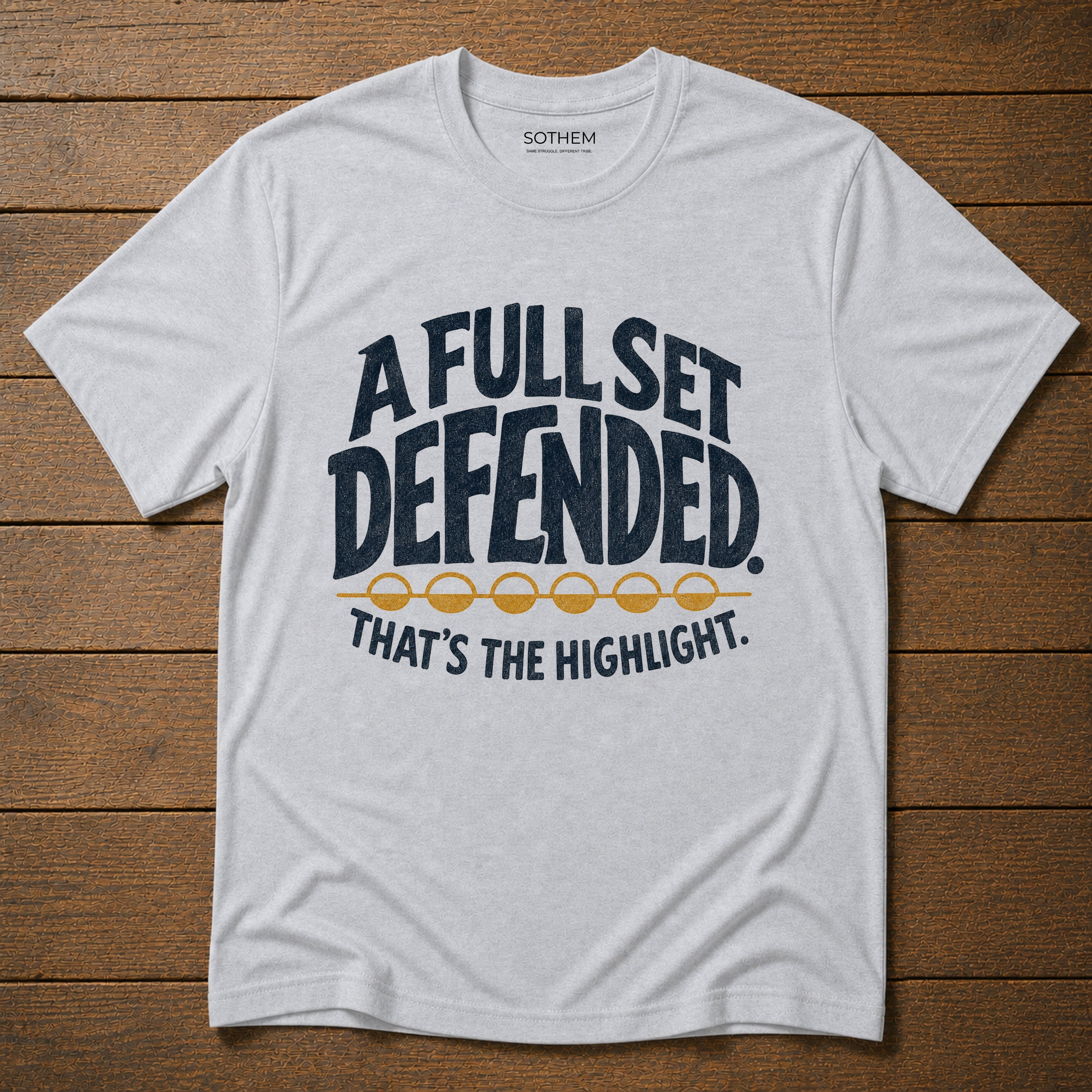 A Full Set Defended League Tee