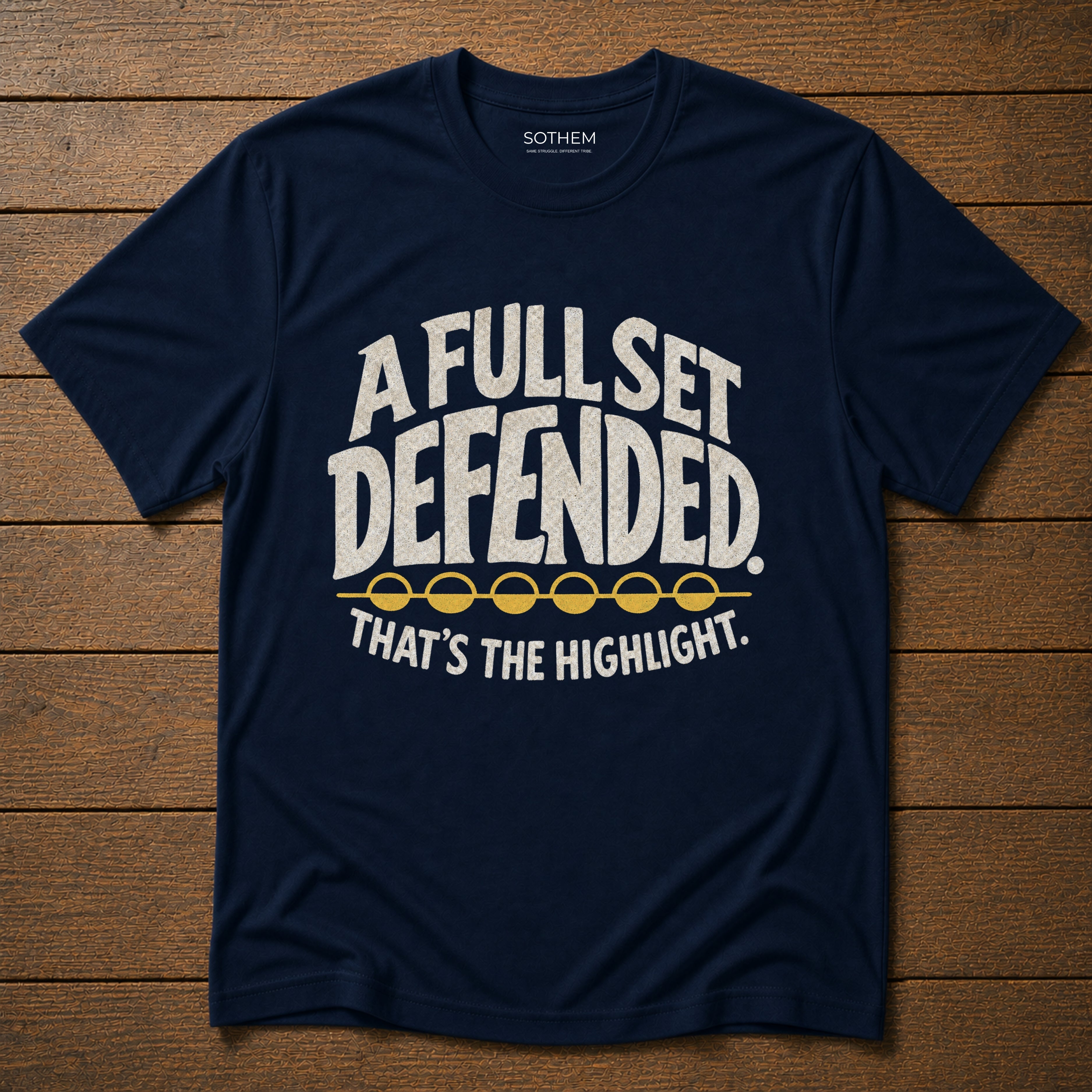 A Full Set Defended League Tee